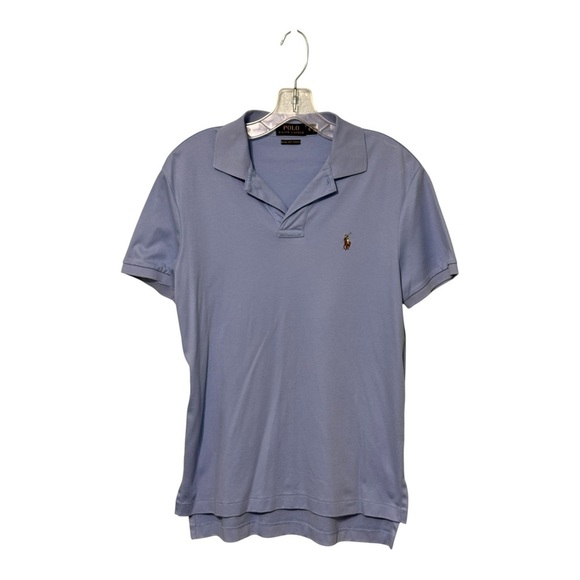 Polo Ralph Lauren Pima Soft Touch BLUE MULTI-COLORED PONY Polo  Size Small - Picture 1 of 9